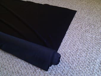 10 yards of matte black heavy nylon lycra/spandex, $25 2