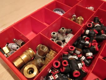 Case of Pneumatic fittings, $20 2