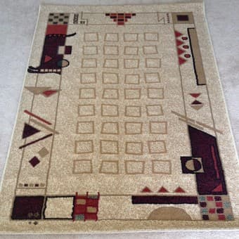 Beautiful low pile rug -4ft by 6ft - $75 3
