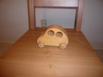 wooden toys + car + Teddy(new) - $14 3