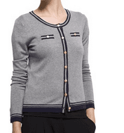 Lost: grey cardigan with gold buttons from Mango 1