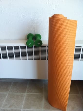 MAT and 2 lb DUMBBELLS 1