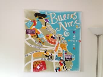 Oil Canvas Painting (1.1m by 1.2m) - Bueno Aires $60 obo 1