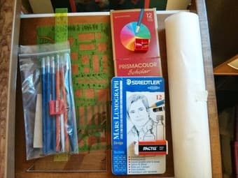 Lots of art and drafting supplies $5 1