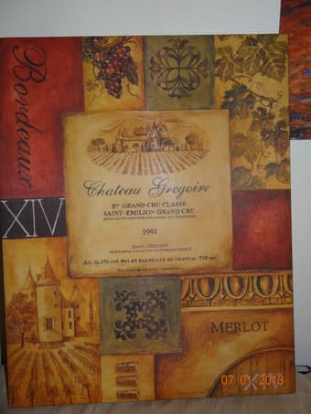 French Wine Themed Painting/Picture 1