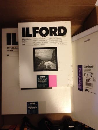 Canon film camera & presentation mat board--for Intro to Photography 1