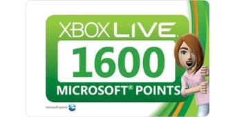 1600 Microsoft Xbox Live Points - $20 1