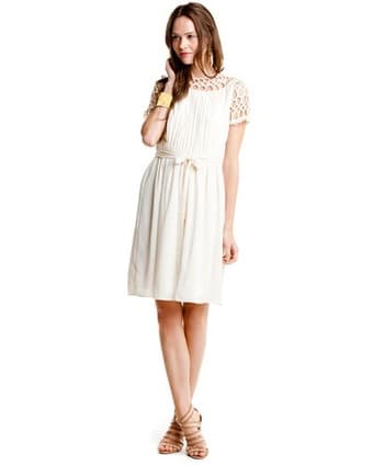 Brand New (with tag) Miss Sixty Ivory Lattice Sleeve Dress 1