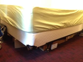 Free: full size bed spring box + frame 1