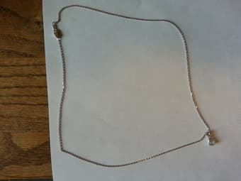 Blue Pear Topaz and Diamond Pendant Necklace $40 OBO 2