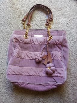 juicy coutoure rugby stripe chain tote bag （original price $400) 1