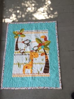 Handmade Giraffe Baby Quilt 1