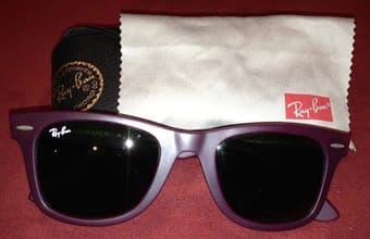 Ray-Ban red (raspberry) Wayfarer, excellent condition -- $50 OBO 1