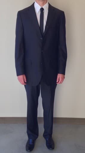 Men's Billy London Suit, Black, 42L Coat and 34X34 Pants - $50 1