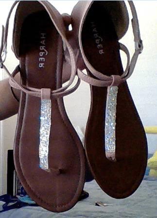 New tan sandals with crystal accent, size 7 - $20 OBO 1