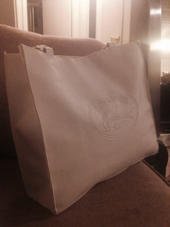 New Lacoste Shoulder Purse for Woman. White and Dark blue- medium size 2