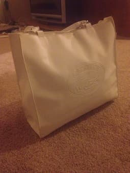 New Lacoste Shoulder Purse for Woman. White and Dark blue- medium size 3