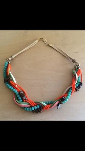 Blue Lacoste Purse $45, pink lacoste purse $15,  necklaces $10 2