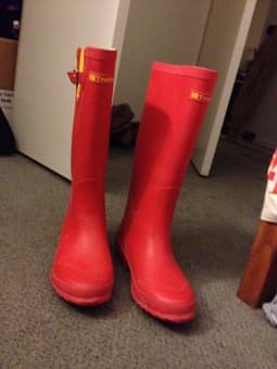 Red rain boots - $20 2