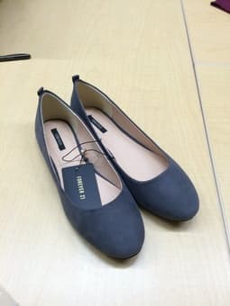 Dark grey faux suede flats - size 7, unworn, $10! 1