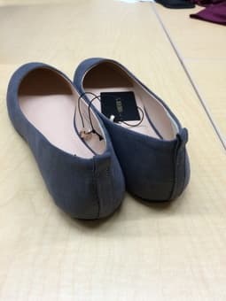 Dark grey faux suede flats - size 7, unworn, $10! 2