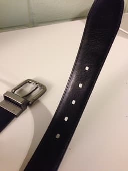 Reversible (brown/black) men's leather belt, $5 2