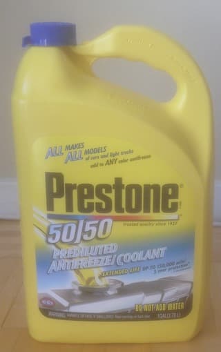 Car engine coolant (antifreeze), green colored, ~1 gallon, free 1