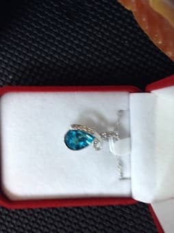 Pendant Necklace blue, new 1