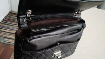 Black quilted faux leather shoulder bag $15 obo 2