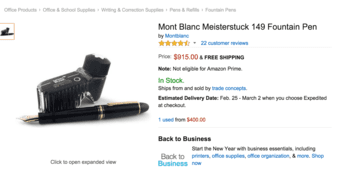 BNIB Mont Blanc Meisterstuck 149 Fountain Pen $700 ($215 off retail) 3