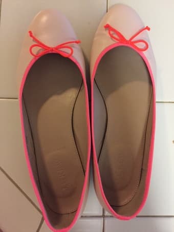 J Crew. Kiki ballet flats SHEER PINK size 8 worn once only $35 2