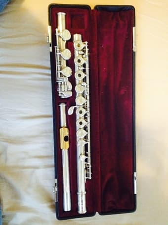 EXCELLENT condition Yamaha 481 II 925 flute w/ original leather case - 1