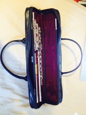EXCELLENT condition Yamaha 481 II 925 flute w/ original leather case - 4