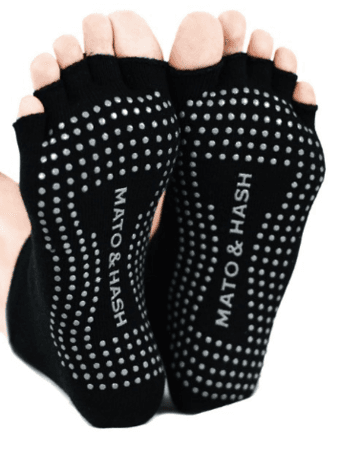 Mato & Hash Toeless Half Toe Yoga Socks With Grip - 3 Pk - $15 1