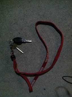 Found Stanford lanyard with dorm key and BELL key near Roble 1