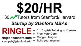[Ringle-Founded by GSBs] New level of English Tutoring ($20/HR) 1