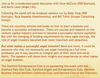 Hear Dave McClure (500 Startups) and Kevin Laws (AngelList) for $20! 1