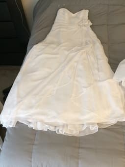 Wedding Dress - Strapless White with Corset Back from David's Bridal 3