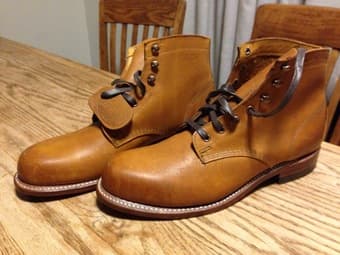 Wolverine 1000 mile boots (men's) - Tan, size 8.5D - $180 1