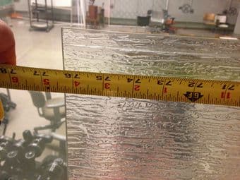 FREE: Sheet of ripple glass - 6'4.5"x4'4" - 1/8th thickness 1
