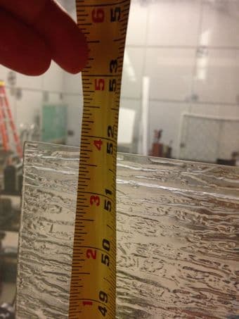 FREE: Sheet of ripple glass - 6'4.5"x4'4" - 1/8th thickness 3