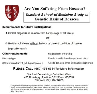 Recruiting Adult Participants for ROSACEA study! 1