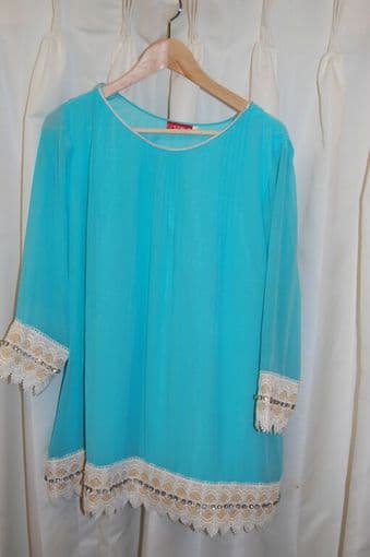 Sky blue top (XL) CHERIE D designer 2