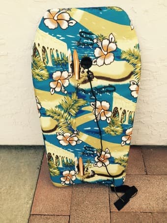 Boogie Board $10, Women's Wetsuit $30, Men's Wetsuit $20 1