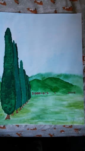 Italian inspired amateur original watercolor 1