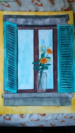 Italian inspired amateur original watercolor 2