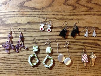 earrings for sale -- $3 each 1
