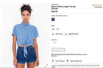 American Apparel crop tops - both excellent reviews 2