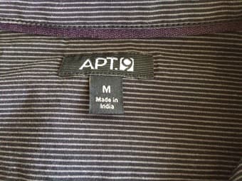 Men's long sleeve button up shirt, Apt 9, medium - $5 2