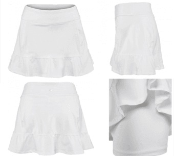 Fila Women's Foundation Ruffle Bottom Skirt XS White  NWT 1